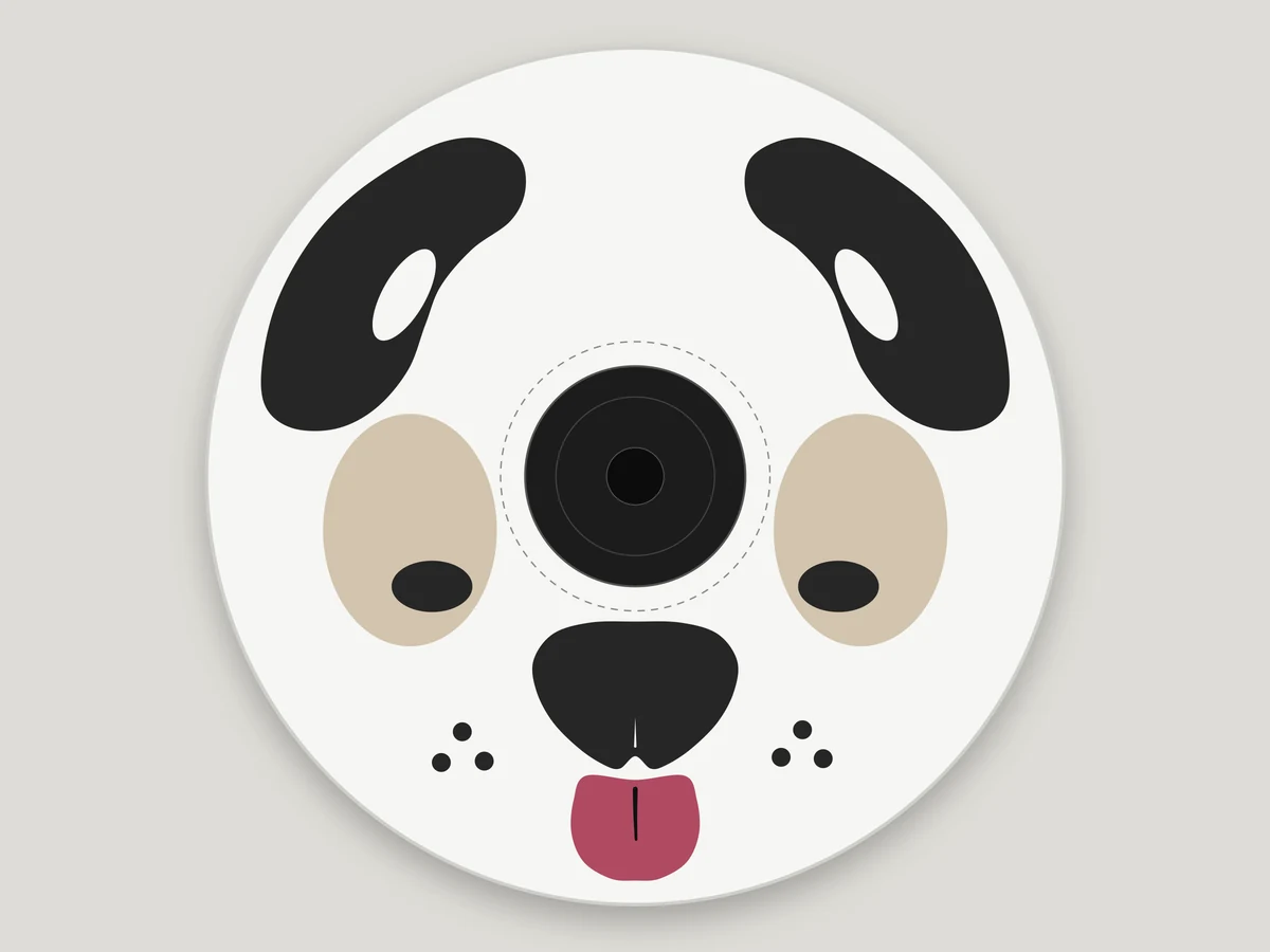 Animals · Derpy Dog face on a robot vacuum