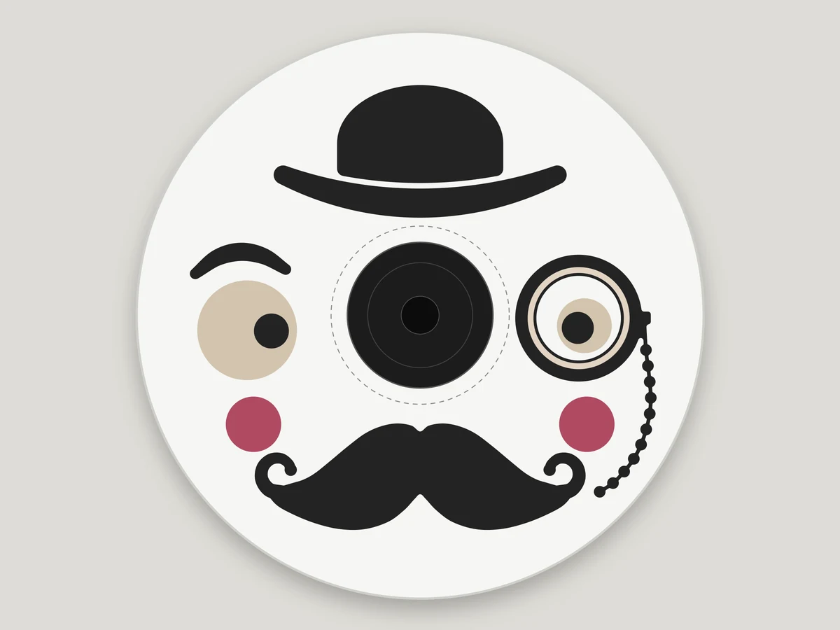 British · Monocle Bowler face on a robot vacuum